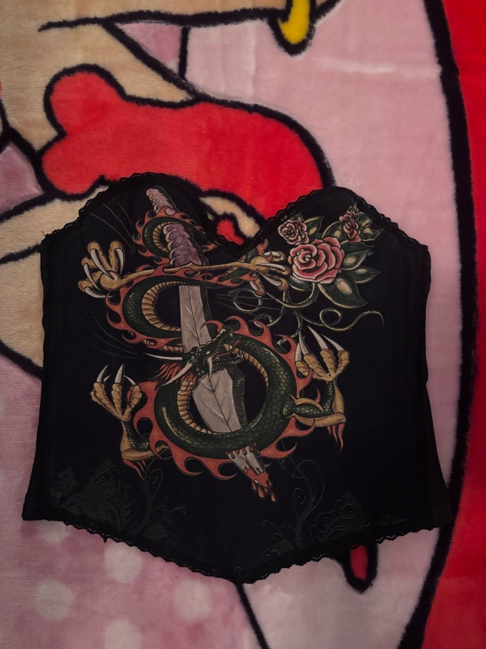 Y2K dragon/dagger corset
